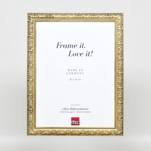 Эффектная деревянная рама профиль 94 золото 50x75 см обычное стекло