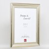 Эффектная деревянная рама профиль 95 серебро 59,4x84,1 см обычное стекло