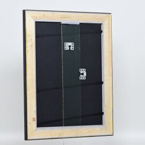 Эффектная деревянная рамка профиль 95 черный 60x60 см обычное стекло
