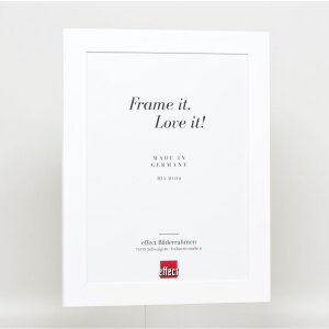 Эффектная рама из массива дерева профиль 30 белый 60x80 см прозрачное стекло