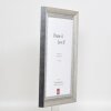 Эффектная рама из массива дерева профиль 28 серебро 70x100 см прозрачное стекло
