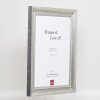Эффектная рама из массива дерева профиль 28 серебро 70x70 см акриловое стекло