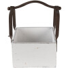 Деревянная корзина белая 24x19x28 см 6H1915W