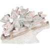 Украшение Мыши на санках разноцветное 15x5x11 см 6PR4709