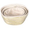 Корзина (комплект из 3) белая Ø 26x20 - Ø 23x17 - Ø 20x11 см 6RO0527