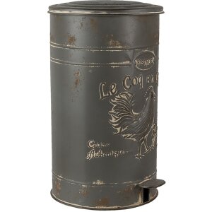 Clayre & Eef Pedal Bin 6Y4244 Grey Ø 27x45 см...