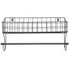 Рушникосушка для гостей з кошиком чорна 44x12x25 см 6Y4305