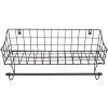 Рушникосушка для гостей з кошиком чорна 44x12x25 см 6Y4305