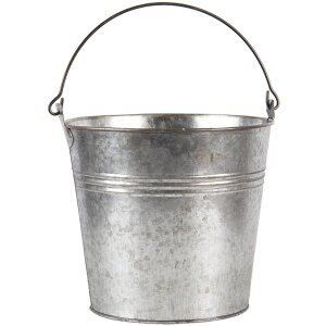 Ведро для декора серое Ø 18x16-26 см 6Y4313