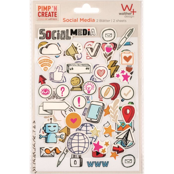 Наклейка Walther Social Media PIMPING AND CREATE
