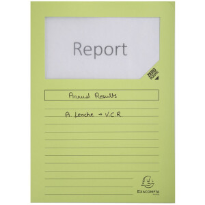 Пачка Exacpla 100 папок для вікон 22x31 см DIN A4 без пластику 160 г світло-зелена