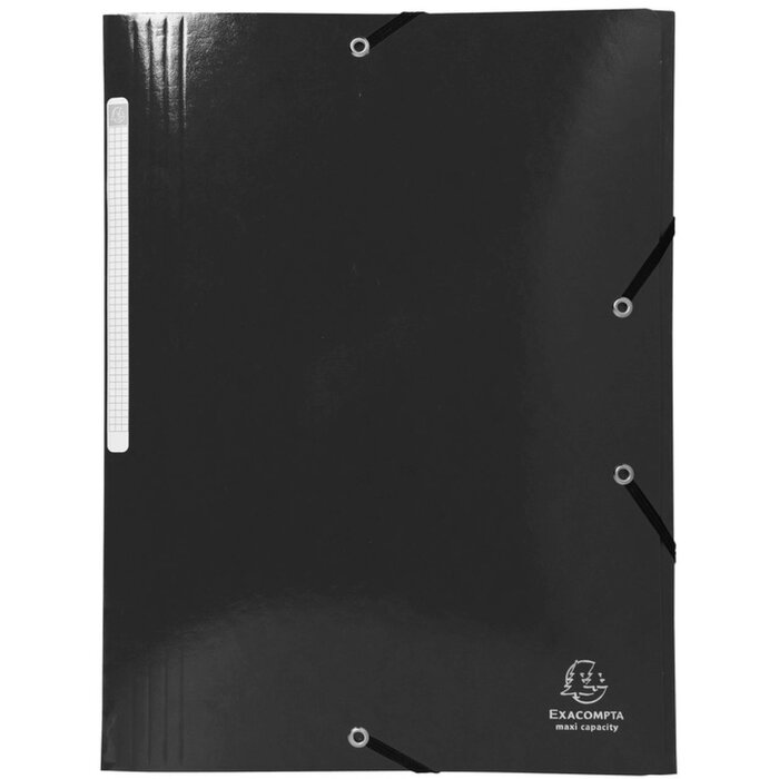 Папка Exaccupta 3 клапана на еластичному шнурку Maxi Місткість DIN A4 Iderama Black