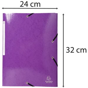 Папка Exacompta 3 клапана с эластичным карманом Maxi Capacity DIN A4 Iderama Purple