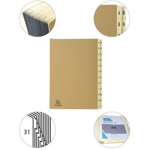 Органайзер Exacompta 24 отделения A-Z Kraft DIN A4 25x33 см