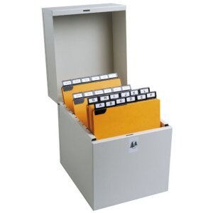 Металева картотека Exacompta 175x135x210 мм сіра 500 карток