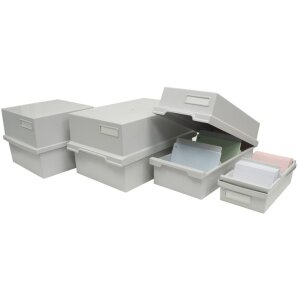 Exacompta 52340D Картотечна коробка DIN A5 світло-сіра