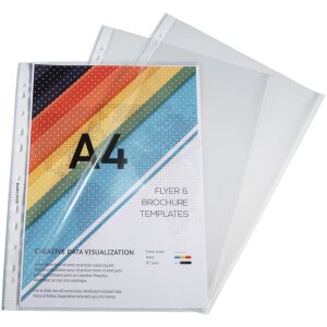 Кишені для брошур Exacompta 100, відкриті зверху і з боків, гладкі DIN A4