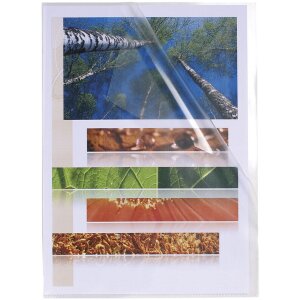 Ексклюзивна упаковка 100 гладких папок з поліпропілену 120 мкм DIN А4 з кришталевим покриттям