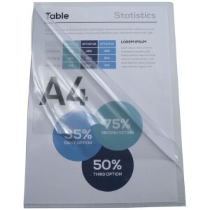 Exacompta 5950E упаковка 50 гладких папок для файлів з ПВХ 180мкм А4 з кристалічним покриттям