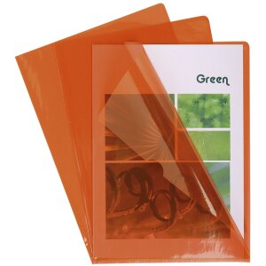 Папки для документів Exacpla 100 гладкі ПВХ 130 мкм DIN A4 помаранчеві