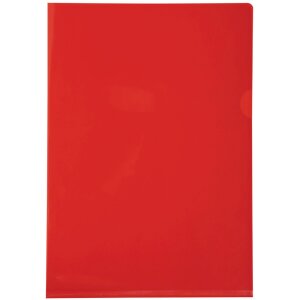 Кишені для файлів Exacpta 130µ DIN A4 червоні 100 штук ПВХ гладкі