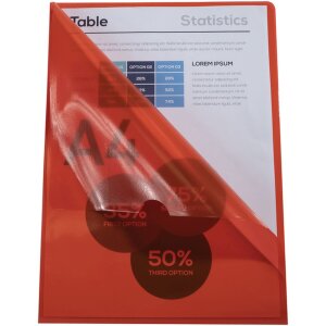 Кишені для файлів Exacpta 130µ DIN A4 червоні 100 штук ПВХ гладкі