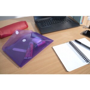 Exacompta упаковка 5 рукавів для брошур на липучці PP 200µ 24x18 см в асортименті