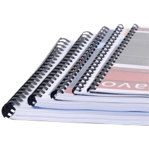 Exacompta 75101E 100 спіралей ПВХ 6 мм чорного кольору для документів А4/А3