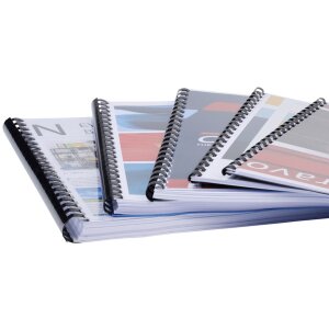 Exacompta 75301E Спіралі для палітурки 10 мм 21 кільце для DIN A4 чорні 100 шт.