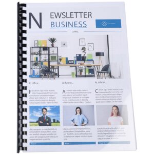 Exacompta 75601E Спіралі для палітурки ПВХ 20 мм для DIN A4 21 кільце чорні 100 шт.