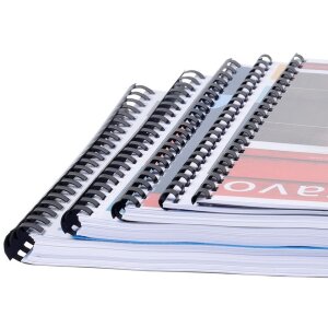 Exacompta 75701E спіралі 25 мм ПВХ для альбомного формату А4 А3 чорні 100 шт.