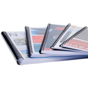 Exacompta 75901E Упаковка 50 спіралей для скріплення 45 мм ПВХ для DIN A4 чорна