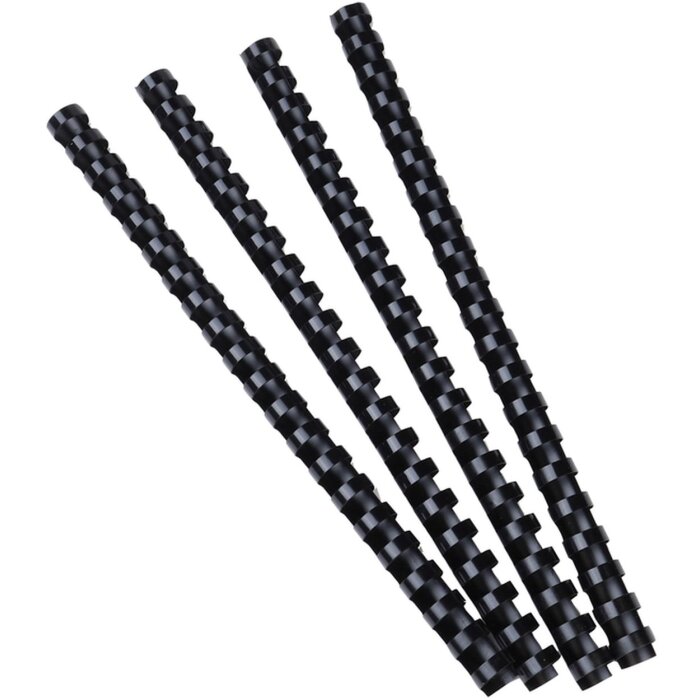 Exacompta 76401E Спіралі для палітурки 12 мм ПВХ чорні 25 штук DIN A4 65-90 аркушів