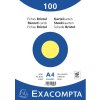 Карточки индексные Exacompta DIN A4 100 штук желтые 205 г/м²