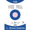 Карточки индексные Exacompta пустые DIN A4 100 шт. розовые