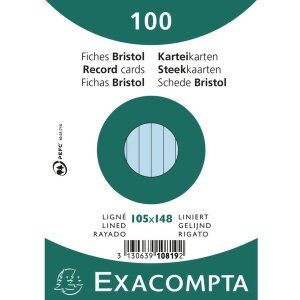 Індексні картки Exacpta A6 на підкладці 100 штук...