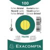 Індексні картки Exacpta A7 на підкладці 100 штук жовті 74x105мм 205г/м²