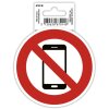 Клейка табличка без мобільних телефонів 10 см