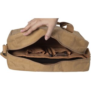 Сумка Exacompta 39x29x15см паперова шкіра вигляду Eterneco коричневі геометричні мотиви