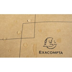 Сумка Exacompta 39x29x15см паперова шкіра вигляду Eterneco коричневі геометричні мотиви