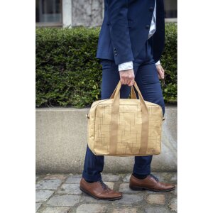 Сумка Exacompta 39x29x15см паперова шкіра вигляду Eterneco коричневі геометричні мотиви