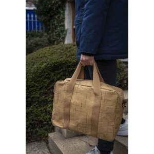 Сумка Exacompta 39x29x15см паперова шкіра вигляду Eterneco коричневі геометричні мотиви