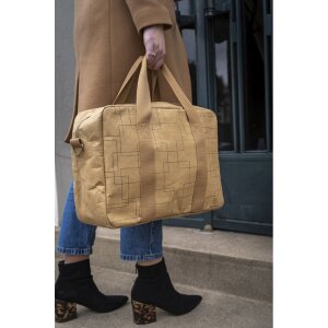 Сумка Exacompta 39x29x15см паперова шкіра вигляду Eterneco коричневі геометричні мотиви