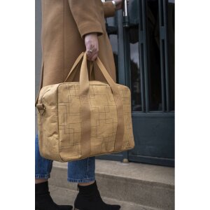 Сумка Exacompta 39x29x15см паперова шкіра вигляду Eterneco коричневі геометричні мотиви