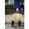 Сумка Exacompta 39x29x15см паперова шкіра вигляду Eterneco коричневі геометричні мотиви