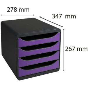 Exacompta 310720D Комод Big Box 4 шухляди Iderama фіолетовий