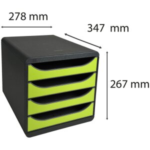 Комод Exacpta Big Box 4 відкриті шухляди Iderama анісовий зелений