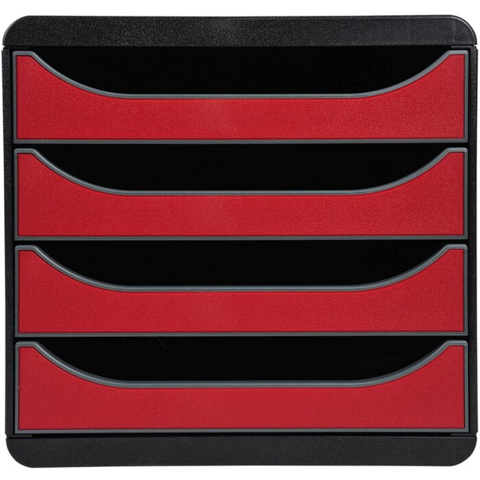 Тумба Exacompta Big Box 4 открытых ящика Iderama carmine red