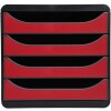 Тумба Exacompta Big Box 4 открытых ящика Iderama carmine red