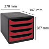 Тумба Exacompta Big Box 4 открытых ящика Iderama carmine red